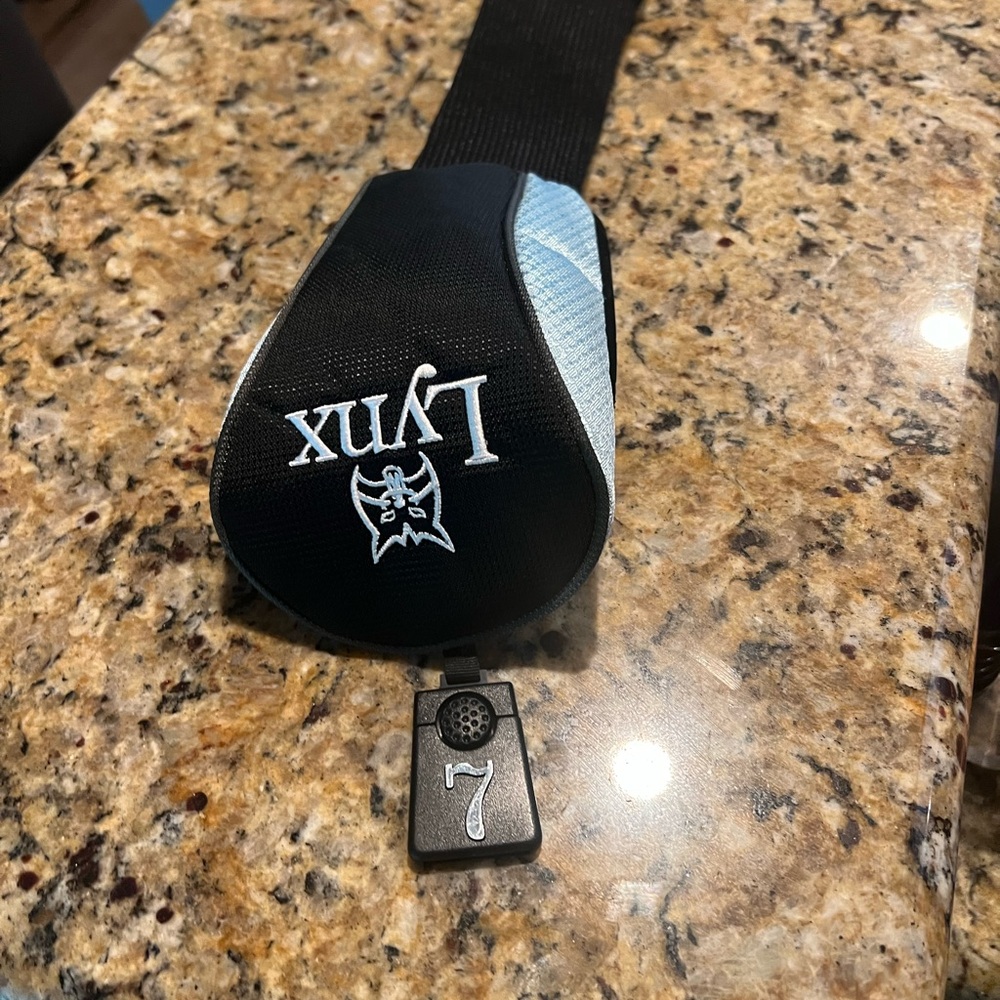 Lynx Black and White Golf Headcover with Number 7